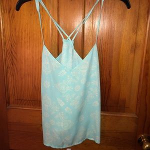 Silky tank top aqua tank top from hollister